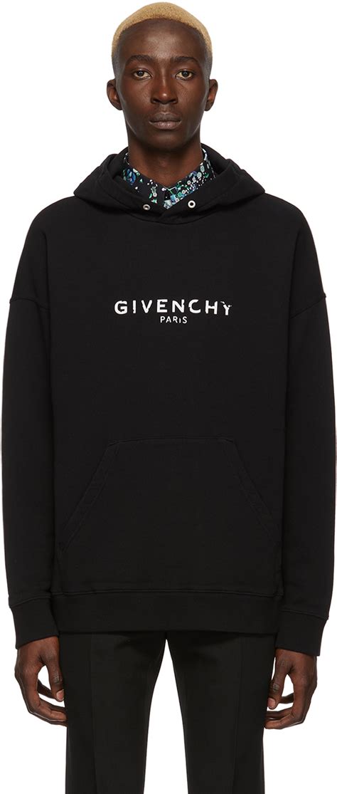 givenchy ripped hoodie white|reversible Givenchy black hoodie.